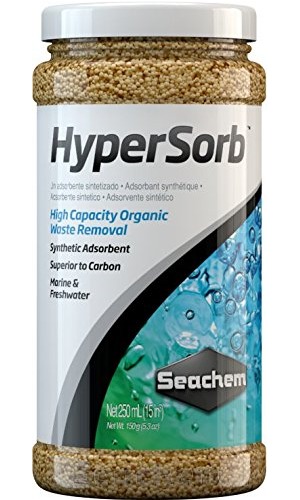 SEACHEM HyperSorb 250 ml masse de filtration synthétique très haute performance pour aquarium d\'eau douce et eau de mer