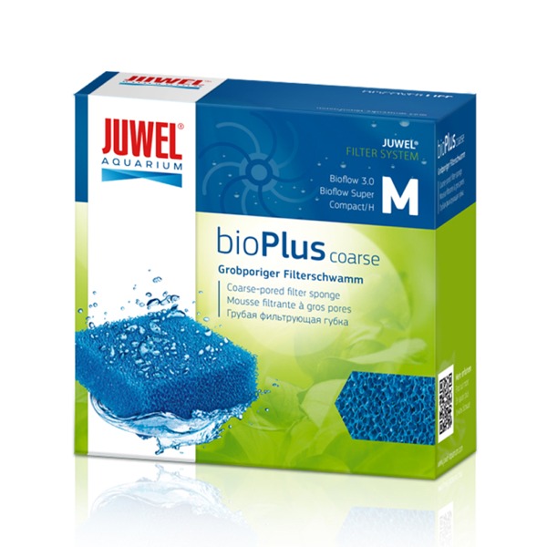 JUWEL bioPlus Coarse M de mousse à maille large pour filtre Juwel Bioflow 3.0 et Compact. Dimensions 9,9 x 9,9 x 4,8 cm