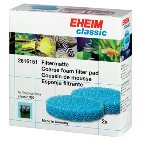 EHEIM 2 coussins de mousse bleu filtrante pour filtre Classic 2215