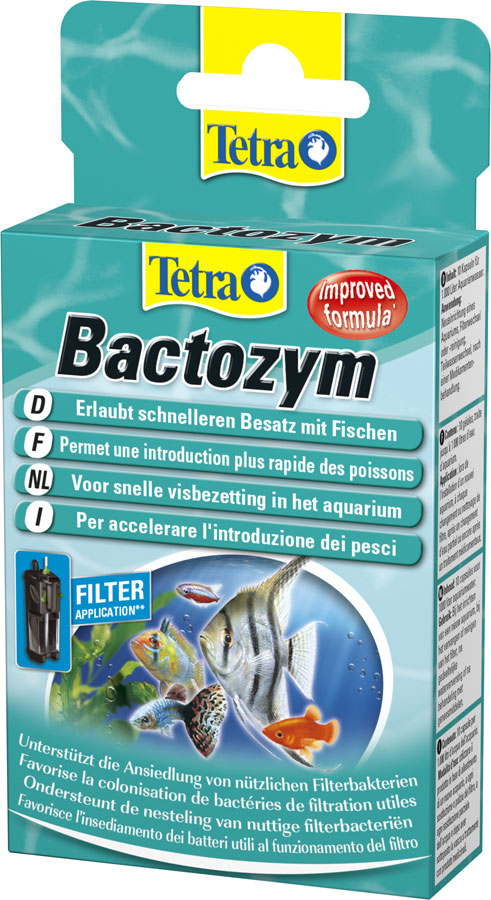TETRA BactoZym 10 gélules accélére la colonisation des filtres par les bactéries utiles en aquarium d\'eau douce et d\'eau de mer
