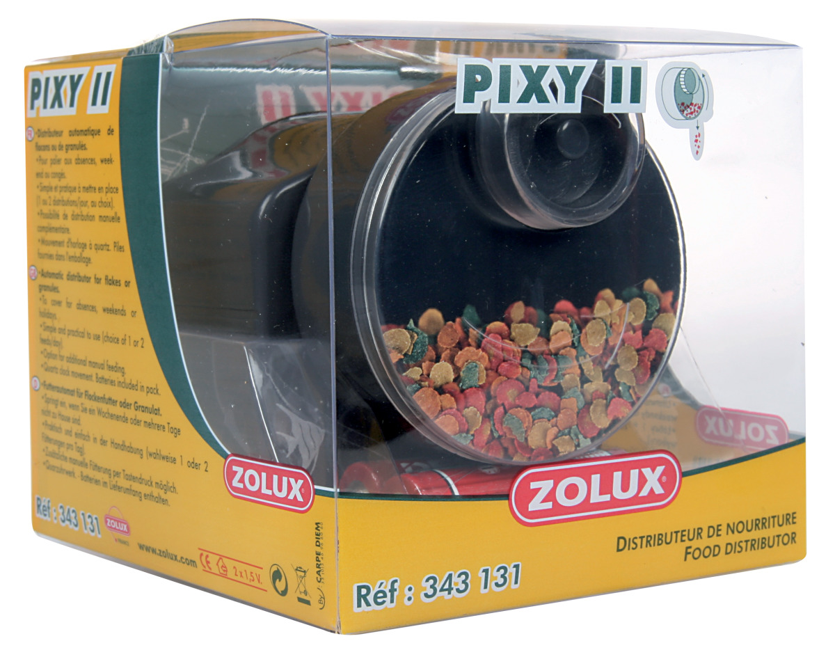 ZOLUX Pixy II distributeur de nourriture à pile pour aquarium