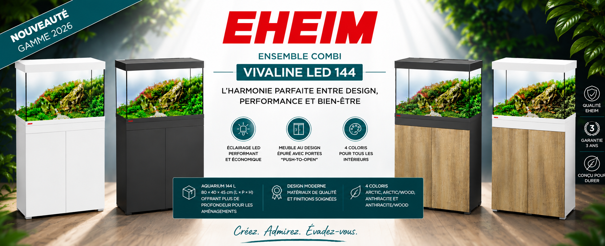 Découvrez la nouvel gamme d'aquarium VivalineLED 144