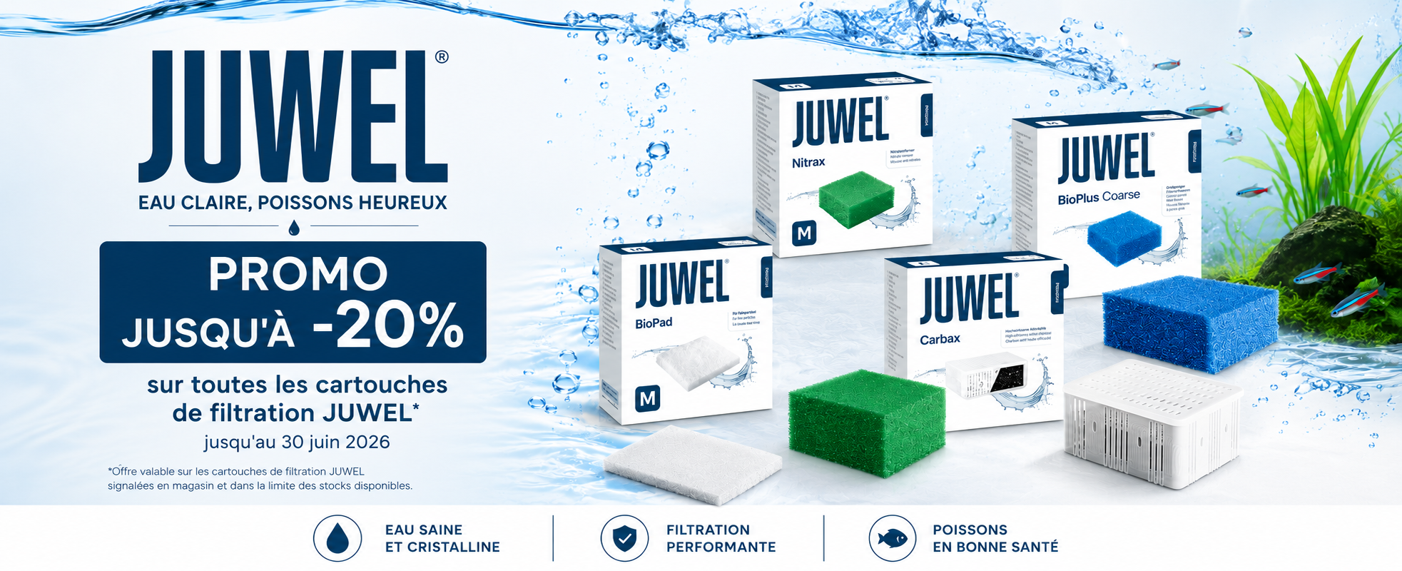 Promotion sur les cartouches JUWEL jusqu'à -20%