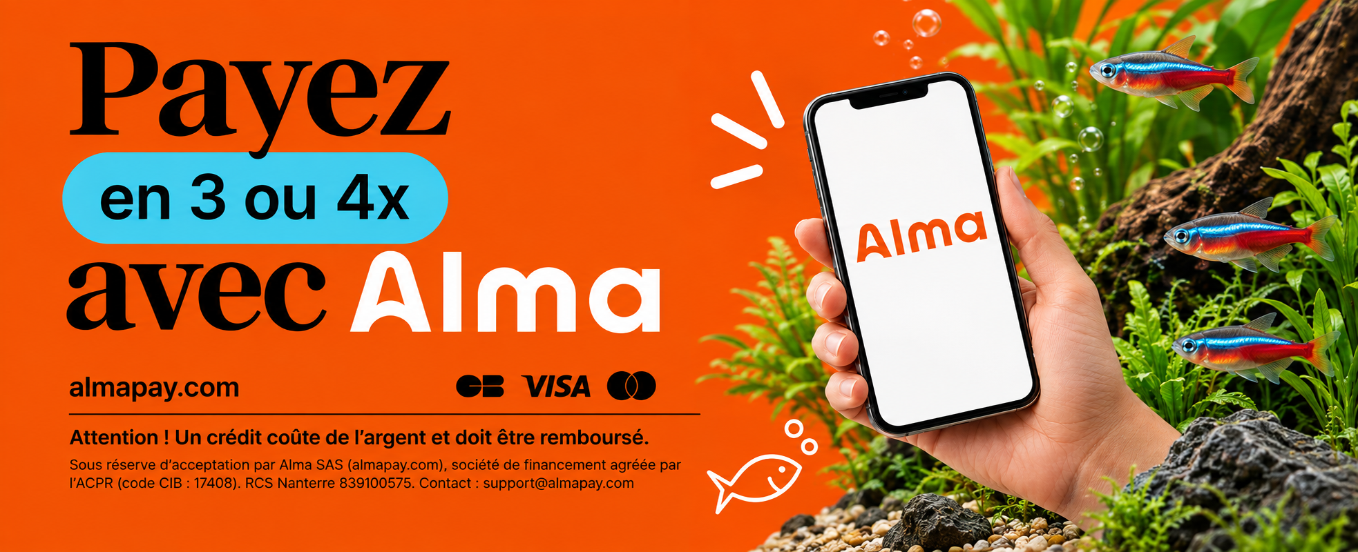 Faites vous plaisir avec le paiement en 2x, 3x ou 4x CB de 100 à 3000 € !