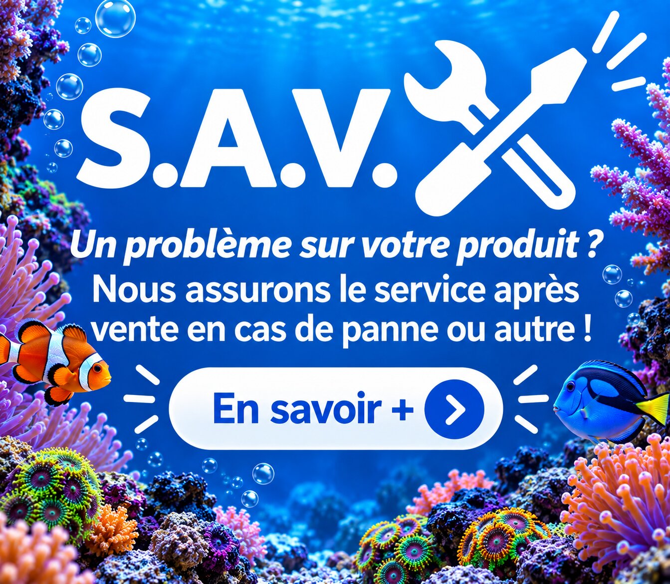 En cas de problème lié au SAV, contactez-nous !