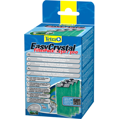 TETRA FilterPack C 250/300 lot de 3 cartouches au charbon actif pour filtre EasyCrystal 250 et EasyCrystal FilterBox 300