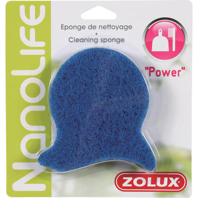 ZOLUX Nanolife Éponge de nettoyage Power pour éliminer les algues tenaces sur les vitres de l'aquarium et objets