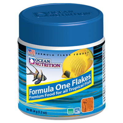 OCEAN NUTRITION Formula One Flocons 34 gr. nourriture à base de protéines de poisson, fruits de mer, plancton, artémias pour tous poissons d'eau de mer