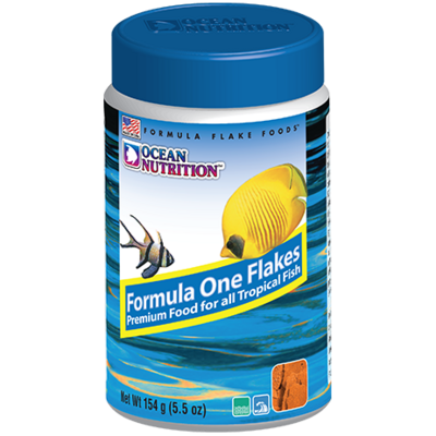OCEAN NUTRITION Formula One Flocons 154 gr. nourriture à base de protéines de poisson, fruits de mer, plancton, artémias pour tous poissons d'eau de mer