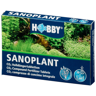 HOBBY Sanoplant 20 comprimés diffuseuses de CO2 pour aquarium de 50 à 1000 L