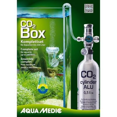 AQUA MEDIC CO2 Box kit CO2 avec bouteille Aluminium rechargeable pour aquarium jusqu'à 200 L