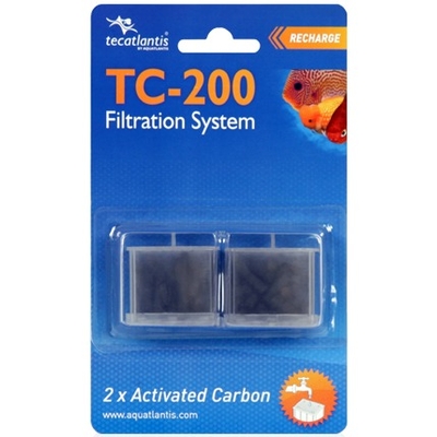 AQUATLANTIS TC-200 2x Carbon lot de 2 cartouches au charbon actif pour filtre TC200