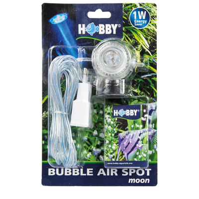 HOBBY Bubble Air Spot Moon spot bleu LED submersible avec diffuseur d'air pour aquarium