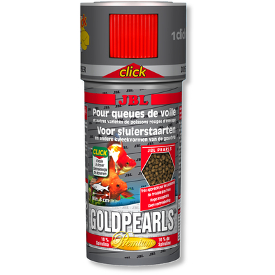 JBL GoldPearls Click 250 ml nourriture en granules pour poissons d'eau froide avec doseur