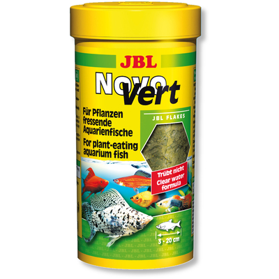 JBL Novo Vert 250 ml flocons de spirulines au plancton pour poissons herbivores
