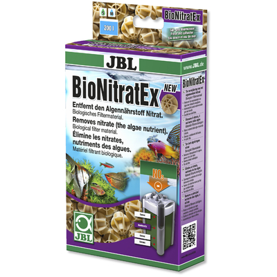 JBL BioNitratEx 1 L lot de 100 bioballs anti-nitrates pour aquarium d'eau douce et d'eau de mer jusqu'à 200 L