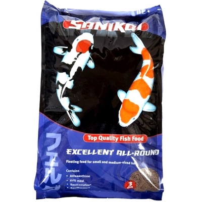 SANIKOI Excellent All Round 10L nourriture Premium en granulés flottants 3 mm pour carpes Koi de petites tailles
