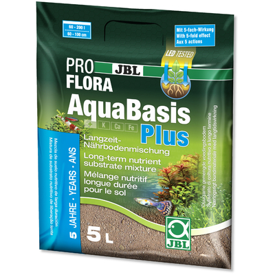 JBL ProFlora AquaBasis Plus 5 L substrat nutritif pour aquarium de 60 à 200 L ou 60 à 100 cm