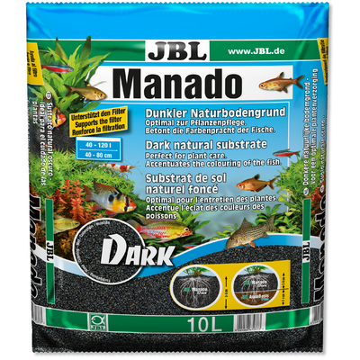 JBL Manado Dark 10L substrat noir tout en un pour décoration et fertilisation en aquarium