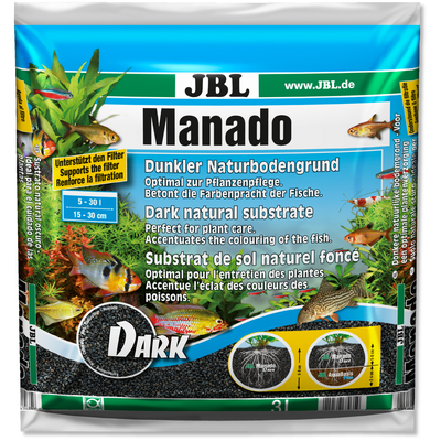 JBL Manado Dark 3L substrat noir tout en un pour décoration et fertilisation en aquarium