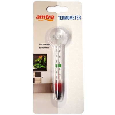 AMTRA Thermomètre avec ventouse pour aquarium d'eau douce et d'eau de mer