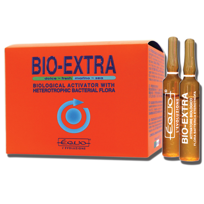EQUO Bio-Extra 24 Ampoules activateur biologique avec flore Bactérienne Hétérotopique pour aquarium d'eau douce et eau de mer