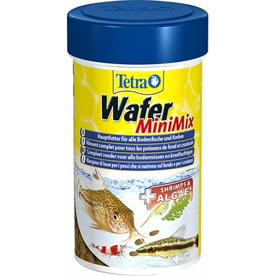TETRA Wafer Mini Mix 100 ml aliment complet en pastilles pour les petits poissons de fond herbivores et carnivores ainsi que pour les crustacés