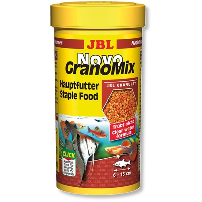 JBL NovoGranoMix Recharge 250 ml granulés pour petits poissons d'aquarium d'ornement