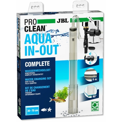 JBL ProClean Aqua In-Out set complet avec cloche à vase pour changements d'eau et remplissage de l'aquarium