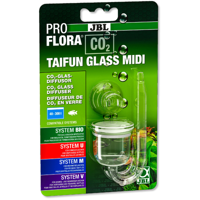 JBL Proflora CO2 Taifun Glass Midi mini-diffuseur de CO2 haute perfomance pour aquarium de 40 à 300 L