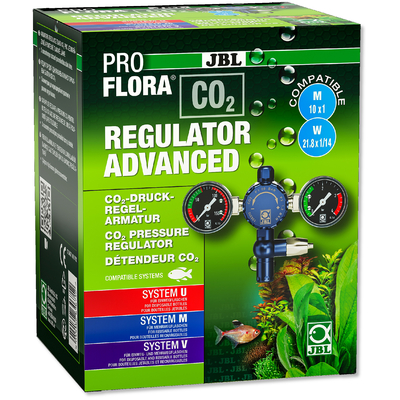 JBL ProFlora CO2 Regulator Advanced détendeur double-manomètre pour bouteilles de CO2 jetables et rechargeables