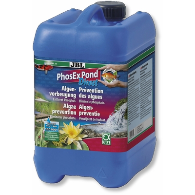 JBL PhosEx Pond Direct 5 L élimine les phosphates afin de supprimer les algues dans les bassins jusqu'à 100000 L