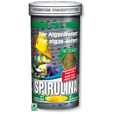 JBL Spirulina 100 ml flocons spéciaux pour mangeurs d'algues en eau douce et de mer