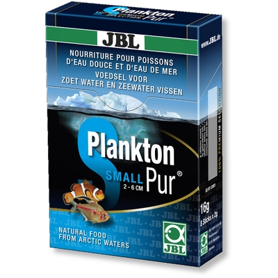 JBL Plankton Pur S 8 x 2g plancton frais et pur pour poissons d'eau douce et d'eau de mer de 2 à 6 cm. Portions pour aquarium jusqu'à 200L