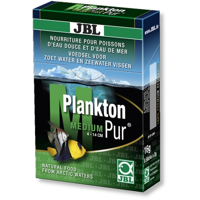 JBL Plankton Pur M 8 x 2g plancton frais et pur pour poissons d'eau douce et d'eau de mer de 4 à 14 cm. Portions pour aquarium jusqu'à 200L