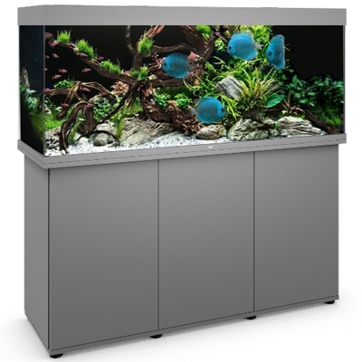 JUWEL Rio 450 LED aquarium équipé 151 x 51 x 66 cm 450 L en Gris, Blanc, Noir, Chêne clair ou Brun, avec ou sans meuble SBX