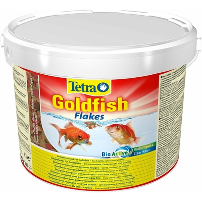 TETRA GoldFish Flakes 10L aliment complet en flocons de grande qualité pour tous les poissons rouges et d'eau froide