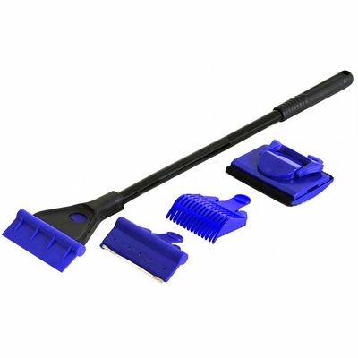 JBJ Aqua Scraper 80cm kit de nettoyage 4 en 1 : 1 grattoir plastique, 1 grattoir à lame acier, une éponge, une pelle à gravier