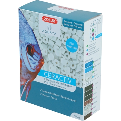 ZOLUX Ceractiv 1L nouilles céramique de pré-filtration et filtration biologique pour aquarium d'eau douce et d'eau de mer