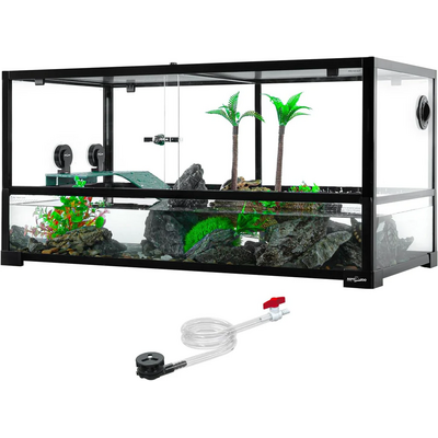 reptizoo-water-land-90-x-45-x-45-cm-aquaterrarium-avec-systeme-de-drainage-pour-tortue-d-eau