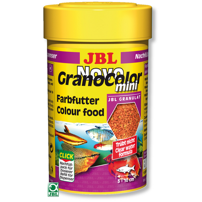 JBL NovoGranoColor mini Recharge 100 ml mini granulés pour petits poissons d'aquarium