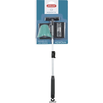 ZOLUX Nanolife Racloir 4 en 1 avec manche télescopique de 42 à 60 cm