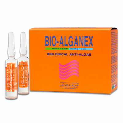 EQUO Bio-Alganex 12 Ampoules anti-algues biologique pour aquarium d'eau douce et d'eau de mer