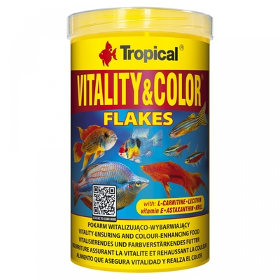 TROPICAL Vitality & Color 1000ml nourriture en flocons, riche en protéines, rehaussant la couleur, avec astaxanthine