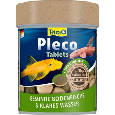 TETRA Pleco Tablets 120 tablettes complètes riches en végétaux pour tous les poissons de fond herbivores