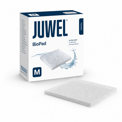 JUWEL bioPad M lot de 5 coussins de ouate pour filtre Juwel Bioflow 3.0 et Compact. Dimensions 9,9 x 9,9 x 1 cm