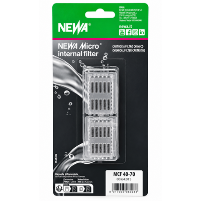 NEWA Lot de 2 cartouches de charbon actif pour filtre MCF 40 et MCF 70