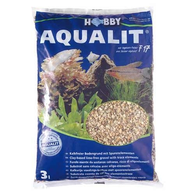 HOBBY Aqualit 3 litres substrat décoratif et nutritif sans calcaire avec oligo-éléments