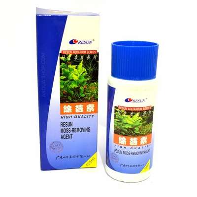 RESUN Moss-Removing Agent 125ml anti-algues puissant pour aquarium. Traite jusqu'à 625L