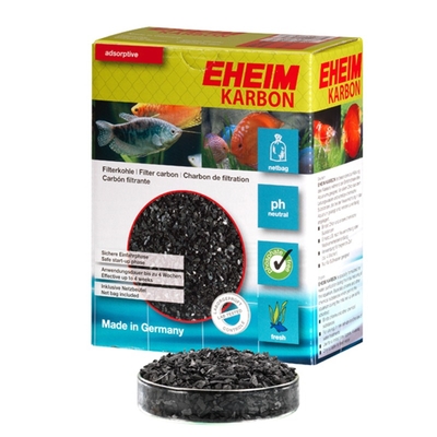EHEIM Karbon 2L charbon actif avec filet  pour l'élimination des substances nocives dissoutes et les résidus médicamenteux
